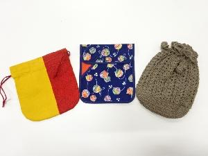 アンティーク　巾着・小物入れ3点セット